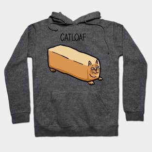 Catloaf, Cat Bread Loaf Funny Cat Lover Digital Illustration Hoodie